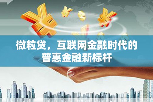 濠江微粒贷，互联网金融时代的普惠金融新标杆