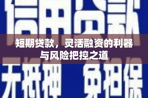 白河短期贷款，灵活融资的利器与风险把控之道