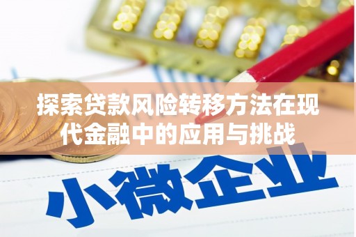 吴桥探索贷款风险转移方法在现代金融中的应用与挑战