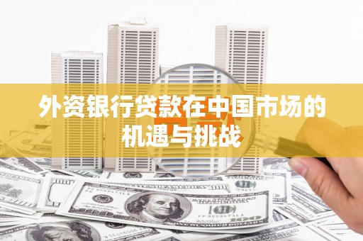 西和外资银行贷款在中国市场的机遇与挑战