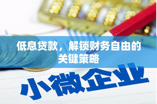 龙游低息贷款，解锁财务自由的关键策略
