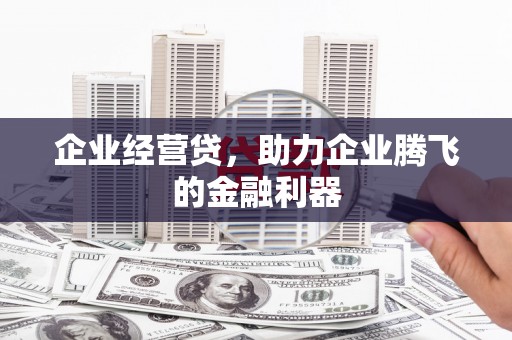 耀州企业经营贷，助力企业腾飞的金融利器