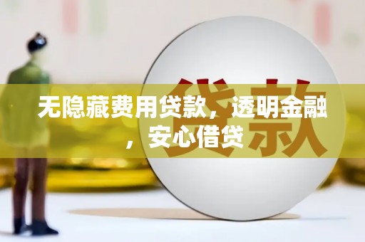 芦洲无隐藏费用贷款，透明金融，安心借贷