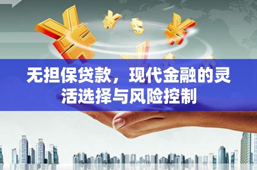 清水河无担保贷款，现代金融的灵活选择与风险控制