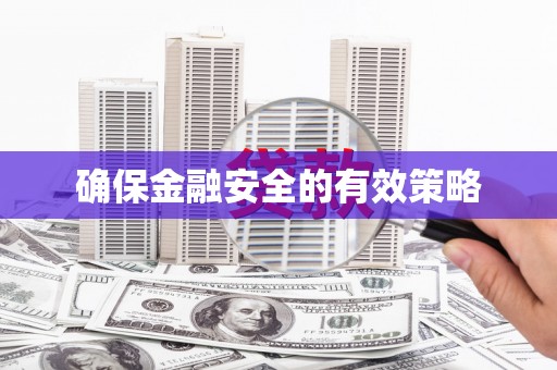 蛟河确保金融安全的有效策略